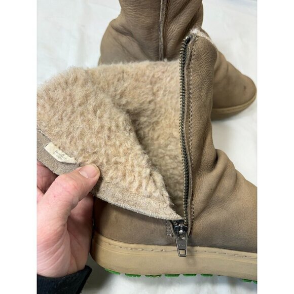 Santorisan Meraki Jockey Tan Leather Shearling Style Boots Women's Size 6-6.5US - Picture 12 of 13